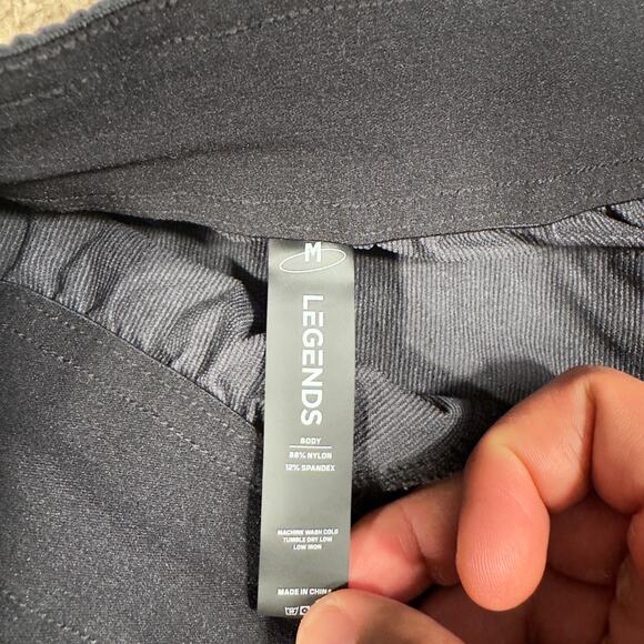 Legends Carson Mens Medium Black Joggers Ankle Zip Lightweight Stretch Pants - Picture 3 of 10